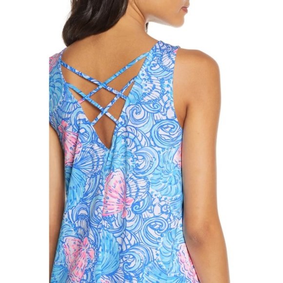 Lilly Pulitzer Blue and Pink Sleeveless Dress - Picture 5 of 8